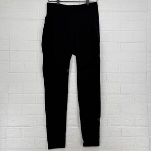 Old Navy Active Leggings Womens Large Black Go-Dry Mesh Panel Compression Pants